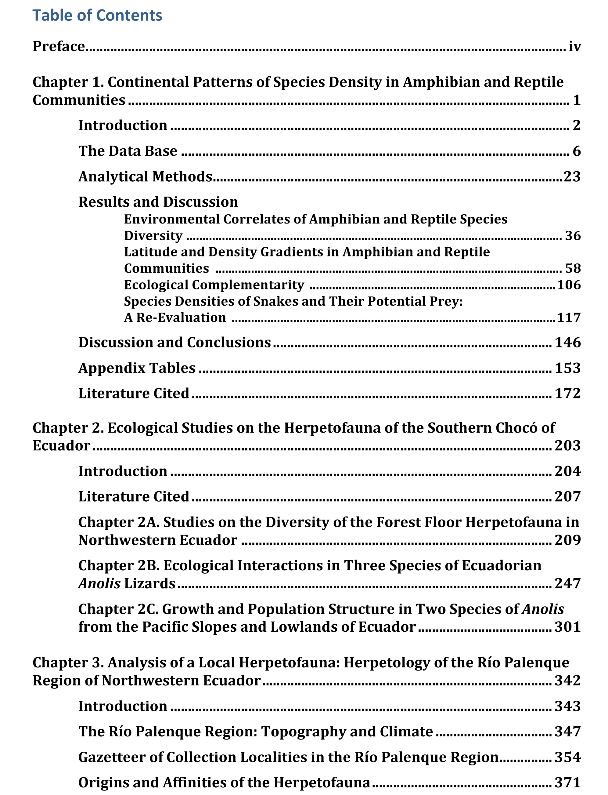 Essay Table Of Contents